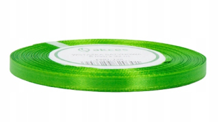 Veľkonočná dekorácia - Satin stuha stuha zelená 6 mm 32 m