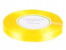 Veľkonočná dekorácia - Satin stuha stuha žltá luk 12 mm 32 m