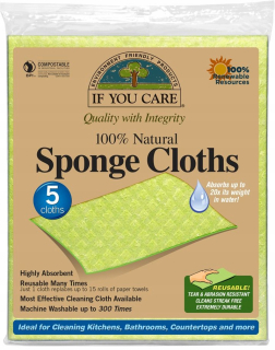 Spongy reorné kompostovateľné handry