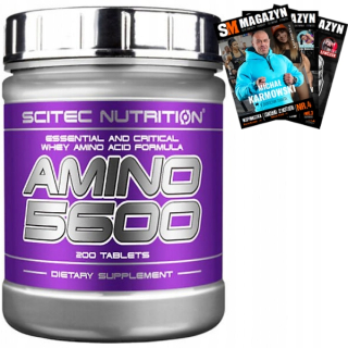 Aminokyseliny - Scitec amino 5600 500 Tabuľka Aminokyseliny BCAA EAA