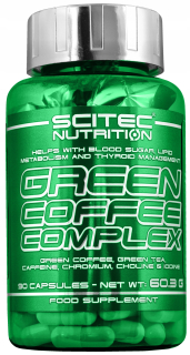 Spaľovač tuku - Scitec Green Coffee 90K Zelená Coffee Chrome Tea