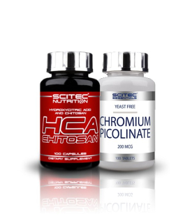 Spaľovač tuku - SCITEC HCA Chitosan + Chromium Pikolinát horenie