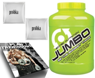Gainer - SCITEC JUMBO 4400G | Gainer Mass Sila + ZADARMO