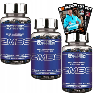 Testosterón - SCITEC ZMA 3X 60 K ZINC MAGNESIMU B6 ZMB6 Zdravý sen