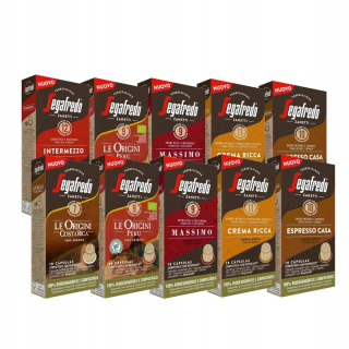 Kávové kapsule - SEGAFREDO NESPRESSO ZMES PRÍCHUTÍ 100ks BIO kapsuly