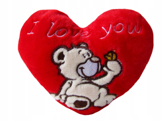 Darček na Valentína - Maskot srdca medveď vyšíva a milujem ťa na Valentína