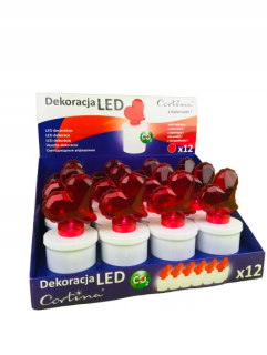 Príspevok srdca LED do sviečky dekoratívne srdce 12 ks