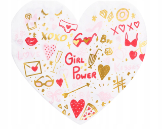 Darček na Valentína - Power servítka Power Valentín Srdce 20 PCS