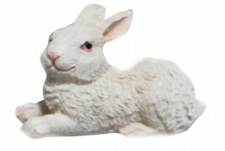 Veľkonočná dekorácia - Roztomilý keramický zajačik figurín Hare 8cm