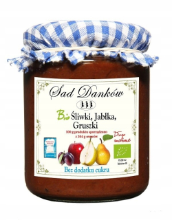 Sušené ovocie - Slivka - JABLO - HRUŠKA B / C BIO 270 g - SAD DANK