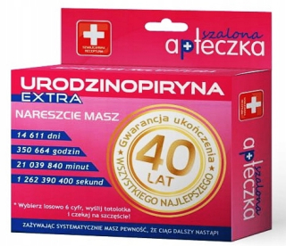 Zábavné choc-tablety, darček k 40. narodeninám!