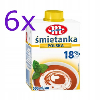 Krém Poľsko 18% 0.5L Mlekovita X 6ks