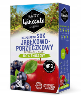Juice Apple-Rurrant 3L NFC Zamračené SADY WINCENTA