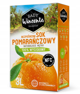 Pomarančový džús 100% 3L NFC SADY WINCENTA