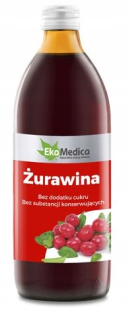 Brusnicový džús 100% 500ML EKAMEDICA