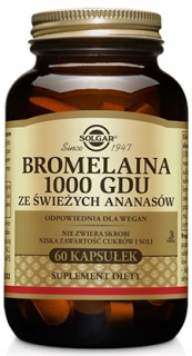 Spaľovač tuku - SOLGAR BROMELAIN 60k Tráviaci enzýmy BROMELAIN