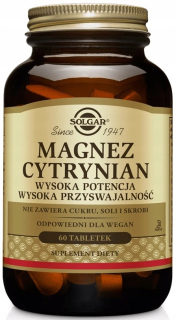 Solgar Citrát Horčík 200 mg Magnézium 60T Cresus