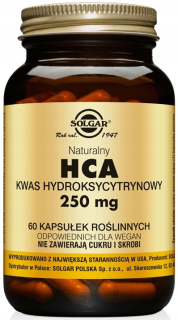 Spaľovač tuku - Solgar HCA Hydroxycycitry Kyselina 250mg 60 čiapky