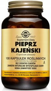Spaľovač tuku - SOLGAR KAJENIAN PEPPER 100k CHUDNUTIE ZNÍŽENIE