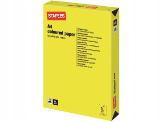 SPONKY Papier neónovej farby, A4 80 g, žltý / žltý