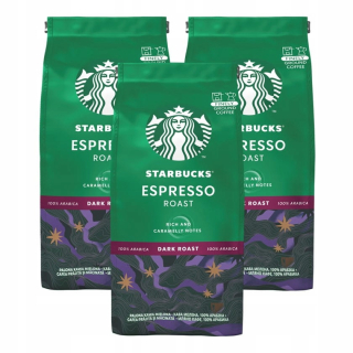 Káva mletá -  STARBUCKS Espresso Roast Dark Roast, mleté 3x200g