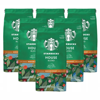 Káva mletá -  Starbucks House Blend Medium Pečené Mielona 6x200g