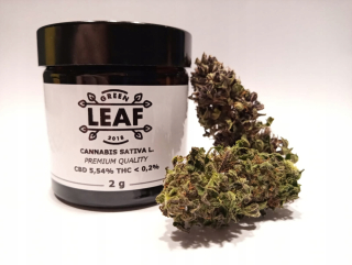 CBD - Konope sucho 5,54% CBD 2G poľský výrobok