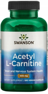 Spaľovač tuku - SWANSON ACETYL L-KARNITÍN 500MG 100 kapsúl