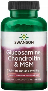 Ochrana kĺbov -  Swanson Glukozamín Chondroitin MSM 120T na kĺby