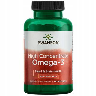 Swanson High Concentrate Omega-3 120C DHA EPA Ryby