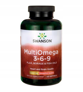 Swanson Multiomega 3-6-9 Omega Kyseliny 3 6 9 120 KAP