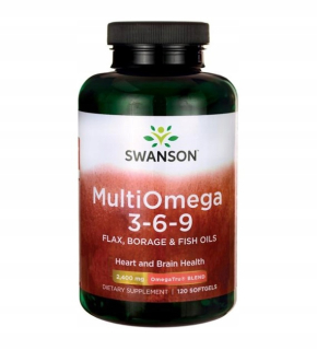 Swanson Multiomega 3-6-9 Omega Kyseliny 3 x 120 čiapky.