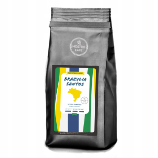 Zrnková káva -  Čerstvé kávové fazuľa 1kg Brazília Santos