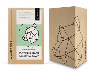 Zrnková káva - Čerstvé kávové fazuľa s bielym medveďom 1kg