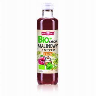 BIO MALINOVÝ SIRUP S PÚRKOU A MEDOM BEZ CUKRU 250ml