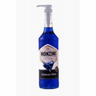 Monzini Blue Curacao Syrup 1l čerpadlo.