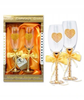 Darček na Valentína - Darček pre okuliare na Valentína na gravírovanie šampanského