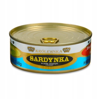 Kráľovská sardinka vo vlastnej omáčke a oleji 10x240g