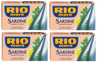 Sardinky v olivovom oleji Rio Mare 120 g x 4 ks