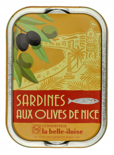Sardines s pekným olivami 115g