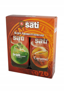Káva mletá - Sati Cafe Duopak Creme Brurue a arašidy 2x250g m