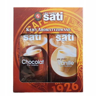 Káva mletá - Sati Set 2x250G vanilka kávu a čokoláda ma