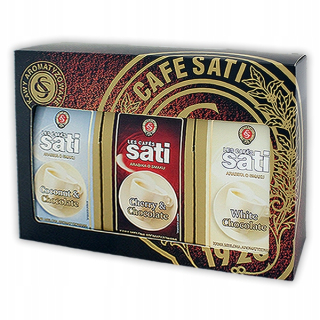 Zrnková káva - Sati sada aromatizovanej kávy 3x200g box