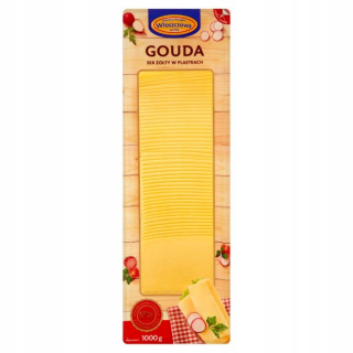 Syr Gouda nakrájaný na plátky 1 kg Włoszczowa