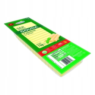 Syr gouda, plátky 1 kg MLEKPOL