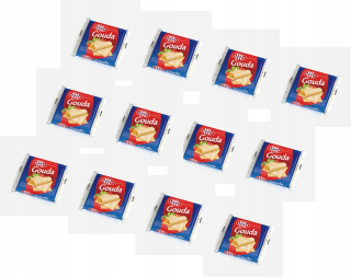 Roztavený syr gouda plátky 12 ks. Po 130 g