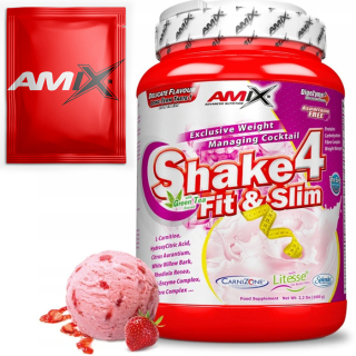 Spaľovač tuku - Shake Fit & Slim Amix Nutrition 1kg Jahody