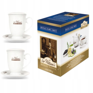 Sir William's Royal Earl Grey 50x2,5G a 2 šálky