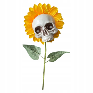 Halloween - Slnečnica hlava jednej lebky b