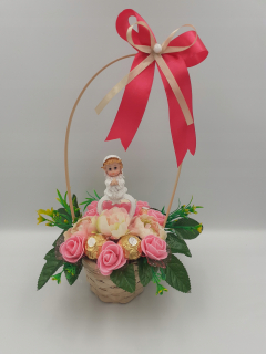 Sweet Bouquet Candy Cart Communion darček
